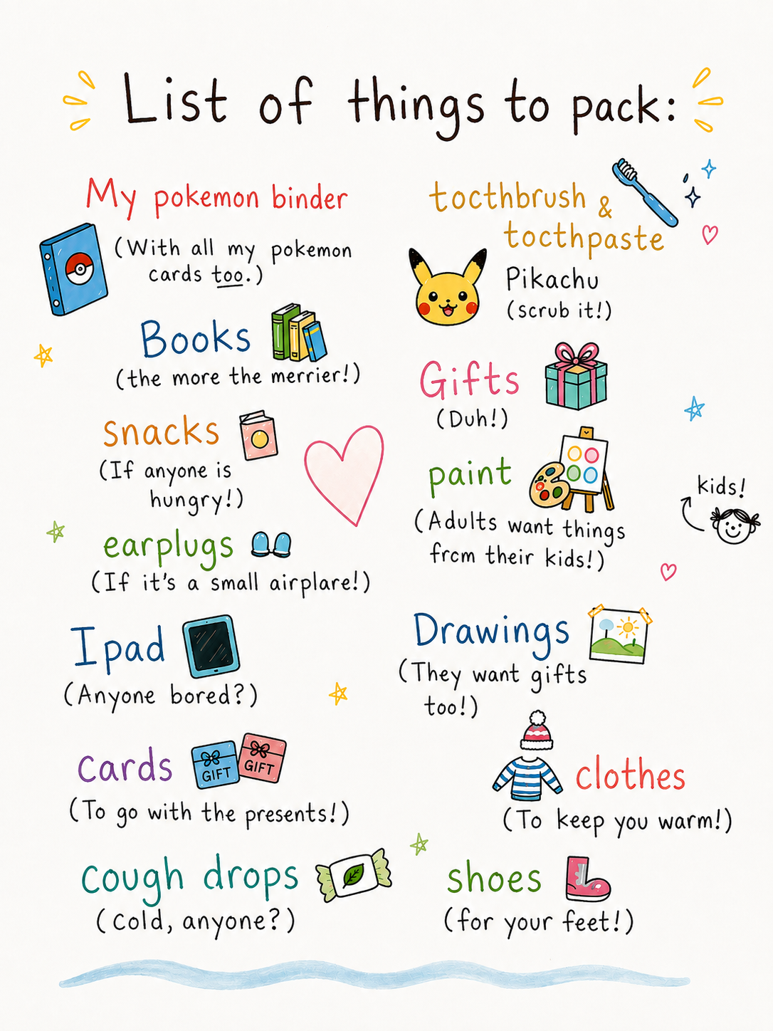 Cute Artifact – pack list